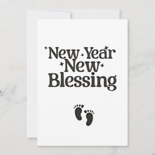 Tarjeta Festiva Año Nuevo Nuevas Bendiciones Mamá Embarazada de Añ