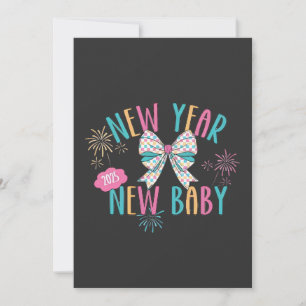 Tarjeta Festiva Año Nuevo Nuevo Bebé Embarazo Mamá Futuro 