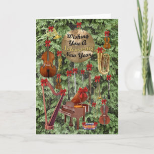 Tarjeta Festiva Año Nuevo portátil