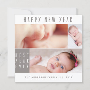 TARJETA FESTIVA AÑO NUEVO, RECIÉN NACIDO-NEUTRAL