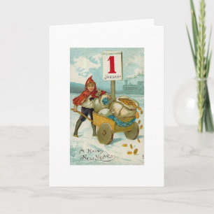 Tarjeta Festiva Año Nuevo rico