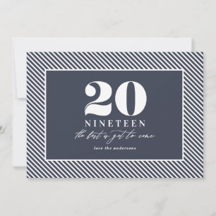 Tarjeta Festiva Año nuevo tipográfico festivo moderno