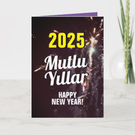 Tarjeta Festiva Año Nuevo turco 2025 | Enviar por descarga de text