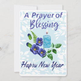 Tarjeta Festiva Año Nuevo una oración de bendiciones
