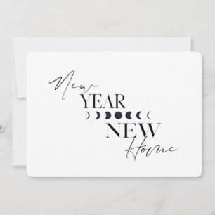 Tarjeta Festiva Año Nuevo vacaciones en casa trasladado