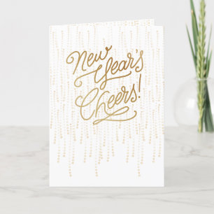 Tarjeta Festiva Año Nuevo vitorea burbujas - Campaña