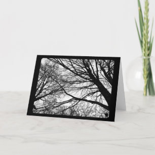 Tarjeta Festiva Año Nuevo y Solsticio: Nieve en Maple