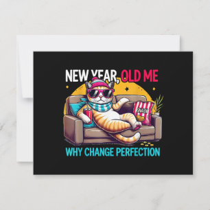 Tarjeta Festiva Año Nuevo Yo Antiguo Por Qué Cambiar Perfección Hu