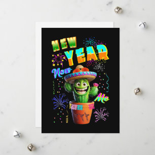 Tarjeta Festiva Año Nuevo Yo Nueva