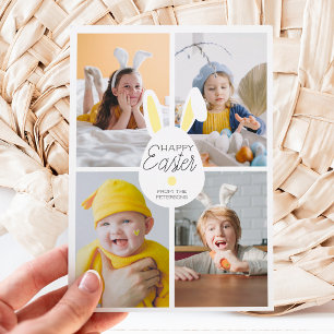 Tarjeta Festiva Años felices Amarillos de Pascua Huevos 4 collage