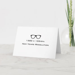 Tarjeta Festiva Años Nuevos de friki de la resolución