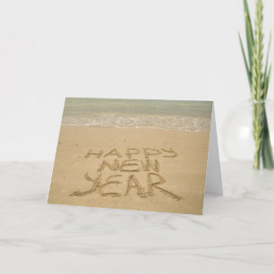 Tarjeta Festiva Años Nuevos de la playa