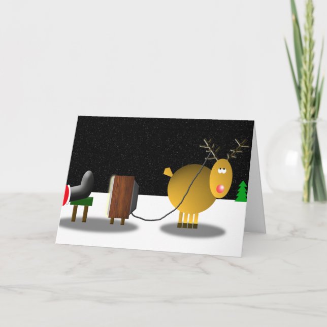 Tarjeta Festiva Antena de la TV (Anverso)