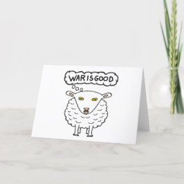Tarjeta Festiva Anti-guerra - La guerra es un buen bovino