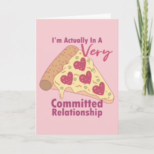 Tarjeta Festiva Anti-San Valentín con una relación muy comprometid