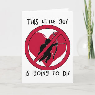 Tarjeta Festiva Anti-San Valentín - ¡Cupido morirá!