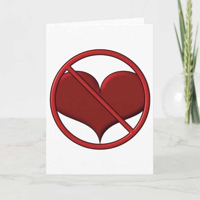 Tarjeta Festiva Anti Valentine Day Heart: S.A.D. de Sonja A.S. (Anverso)