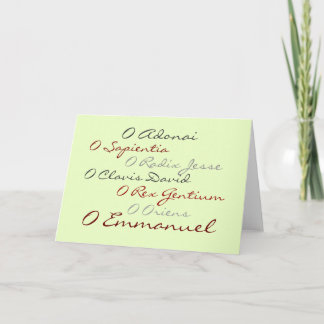 Tarjeta Festiva Antífonas de O (escritura)