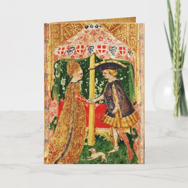 Tarjeta Festiva ANTIGUA RENAISSANCE TAROTS /LOVERS El día de San V (Anverso)