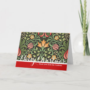 Tarjeta Festiva Antigüedad floral persa William Morris