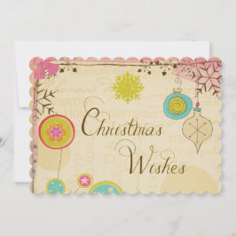 Tarjeta Festiva Antiguo feriado de la tipografía de moda