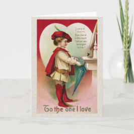Tarjeta Festiva Antiguo San Valentín "A quien amo"