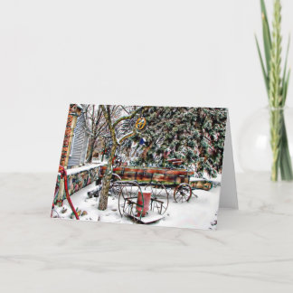 Tarjeta Festiva Antiguos Navidades