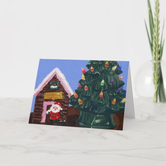 Tarjeta Festiva Antiguos Navidades de moda (Anverso)