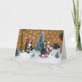 Tarjeta Festiva Antiguos Navidades de moda (1213) - Aldea de los N