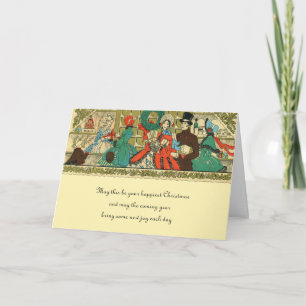 Tarjeta Festiva Antiguos Navidades Vecindad Vecindad Vegetación