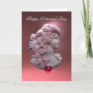 Tarjeta Festiva ANTIQUE CAMEO, DAMA CON El día de San Valentín DE