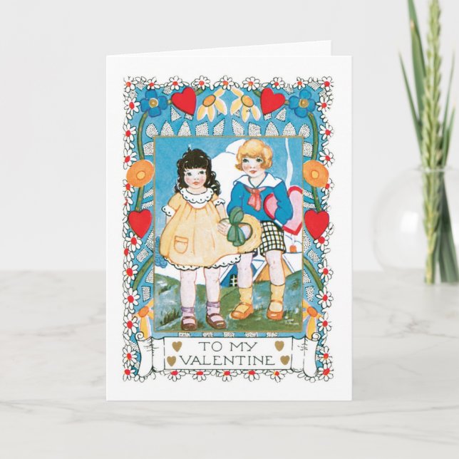 Tarjeta Festiva Antique Valentine (Anverso)