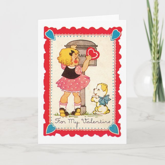 Tarjeta Festiva Antique Valentine (Anverso)