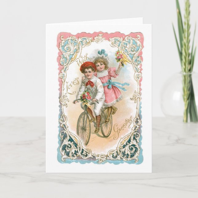 Tarjeta Festiva Antique Valentine (Anverso)