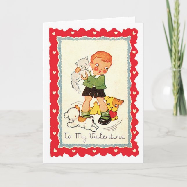 Tarjeta Festiva Antique Valentine (Anverso)