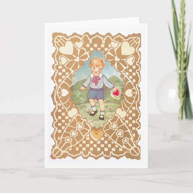 Tarjeta Festiva Antique Valentine (Anverso)