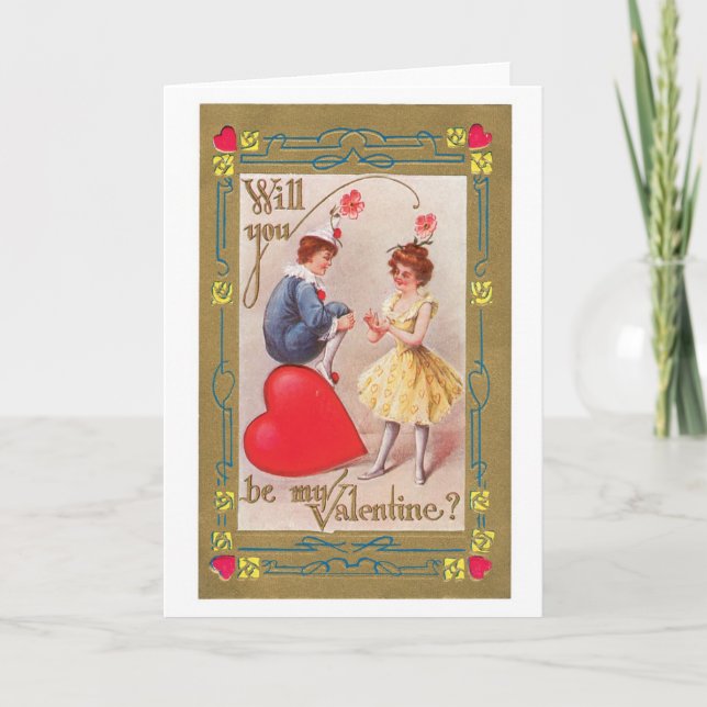 Tarjeta Festiva Antique Valentine (Anverso)