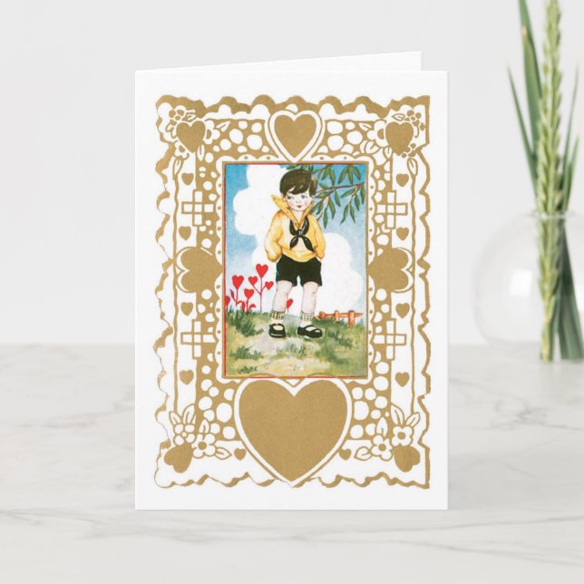 Tarjeta Festiva Antique Valentine (Anverso)