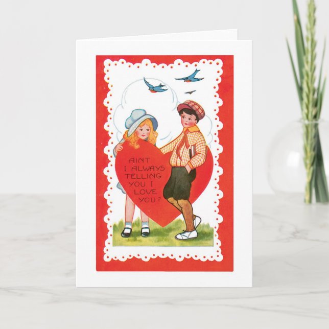 Tarjeta Festiva Antique Valentine (Anverso)