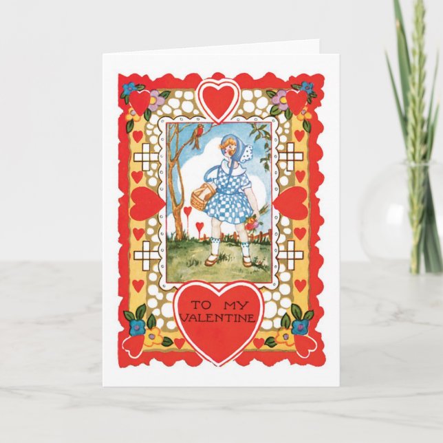Tarjeta Festiva Antique Valentine (Anverso)
