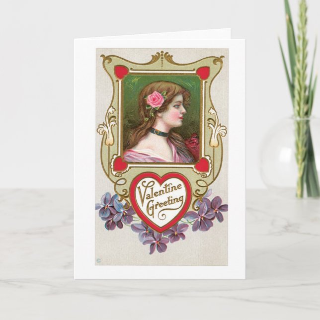 Tarjeta Festiva Antique Valentine (Anverso)