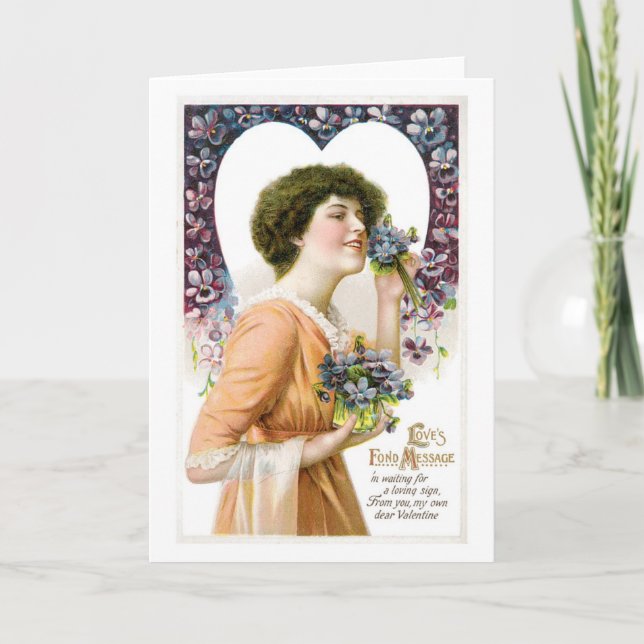 Tarjeta Festiva Antique Valentine (Anverso)