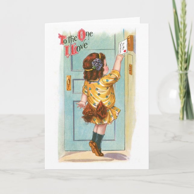 Tarjeta Festiva Antique Valentine (Anverso)