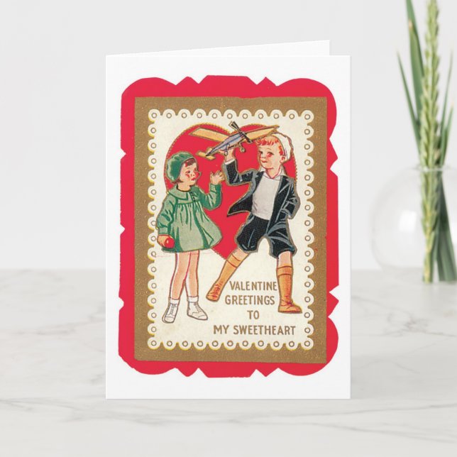 Tarjeta Festiva Antique Valentine (Anverso)