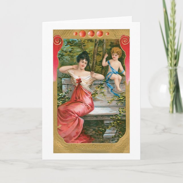 Tarjeta Festiva Antique Valentine (Anverso)