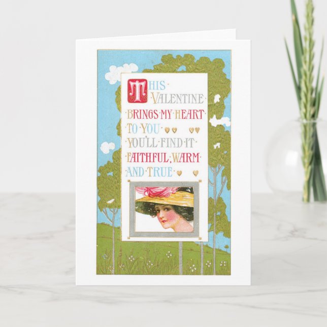 Tarjeta Festiva Antique Valentine (Anverso)