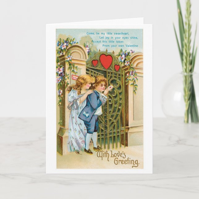 Tarjeta Festiva Antique Valentine (Anverso)