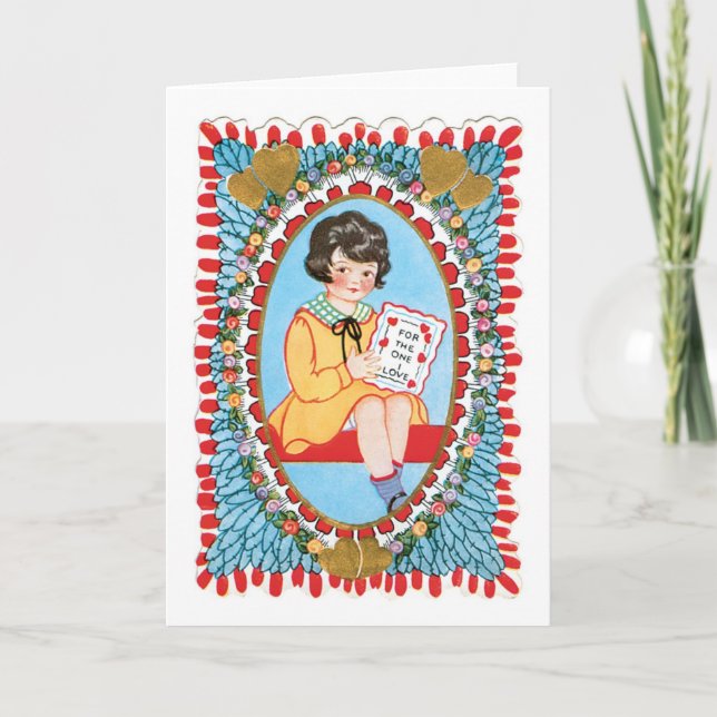 Tarjeta Festiva Antique Valentine (Anverso)