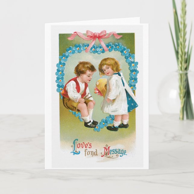 Tarjeta Festiva Antique Valentine (Anverso)