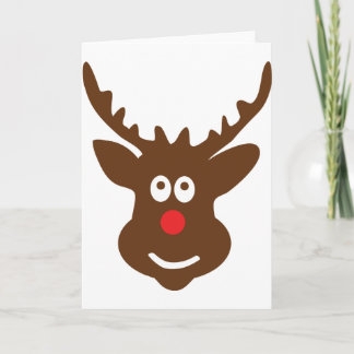 Tarjeta Festiva antler cabeza de reno